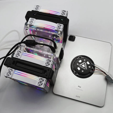 Quad-Fan Semiconductor Water Cooler - 240mm RGB Magnetic Cooling for Tablets & Phones image 4