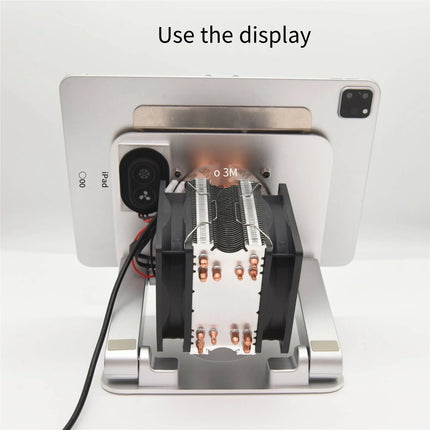 All-in-One Water Cooling Bracket for Tablets - Dual Fan Semiconductor Cooling System for 7-12.9 inch iPads & Android Tablets image 0