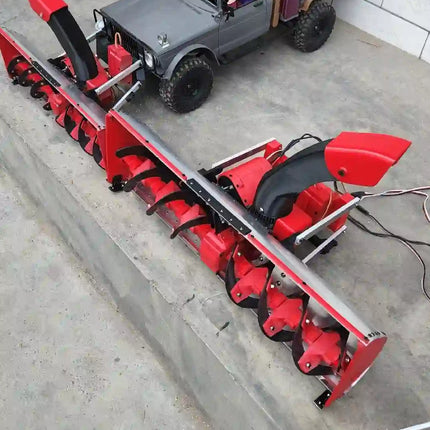 1/6 & 1/5 Scale RC Snow Blower / Plow Attachment | 51cm Wide, Fully Functional with Lift & Rotation image 1