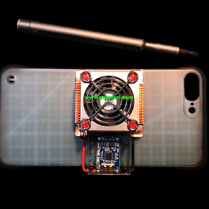 Cyberpunk DIY Semiconductor Cooling Phone Case, Peltier Fast Cooling Game Radiator, Non Water Cooling Phone Cooler for PUBG Gaming