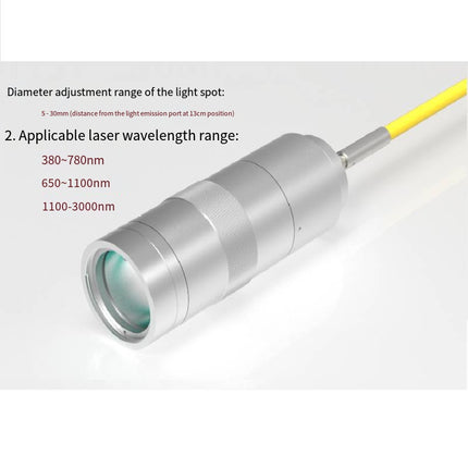 Adjustable Spot Size SMA905 Fiber Laser Focus Lens | K9 Glass 3 Optional Wavelength Bands Variable Beam Collimating Lens