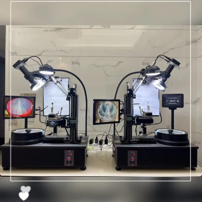 Gem Precision Faceting Machine with Digital Angle/Height Display & Integrated HD Microscope image 1