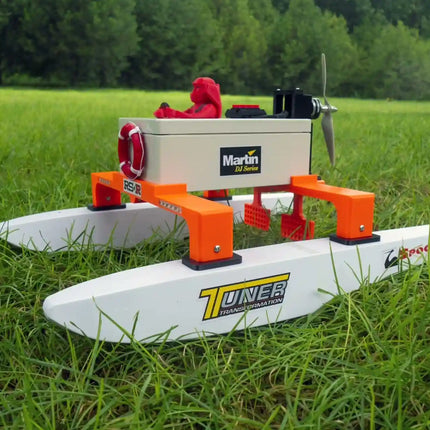 Upgraded 3D-Printed RC Rescue Catamaran with Front LED Lights | Modular, 48cm, High-Buoyancy & FPV-Ready image 2