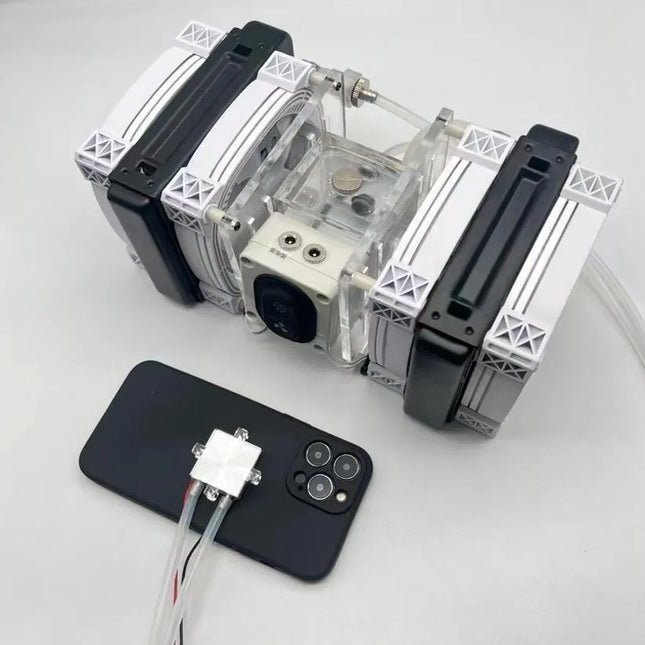 Quad-Fan Semiconductor Water Cooler - 240mm RGB Magnetic Cooling for Tablets & Phones image 0