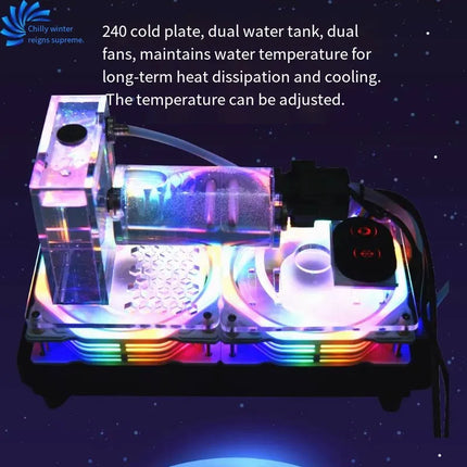 Geek Liquid Cooling Magnetic Tablet Cooling Stand - 240mm Dual Radiator with Adjustable Semiconductor Cooling image 4