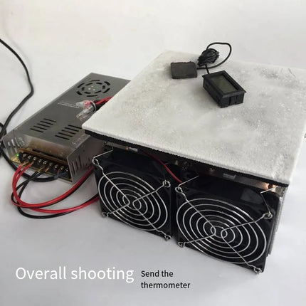 4-Core Super Cooling Plate - Rapid Semiconductor Chiller for DIY Mini Fridge, -18°C Freezing Surface, 12V High-Power Cooling System image 0
