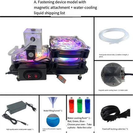 Universal Magnetic Semiconductor Water Cooler for Mobile Gaming - 75W Ice-Cooling with 5-Level Control & RGB Lighting image 7