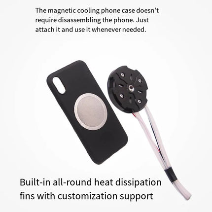Premium Magnetic Water Cooling System - Ultra-Thin Semiconductor Cooling for Mobile Devices - Black magnetic phone case model image