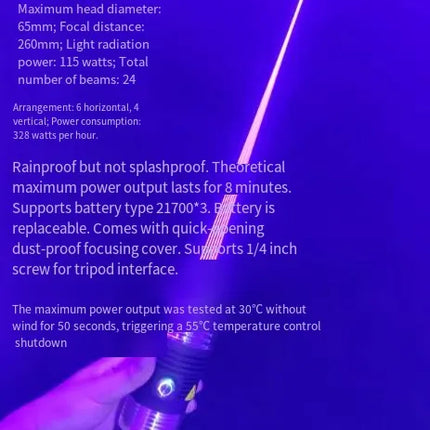 High-Intensity Blue/Green Laser Flashlight (Anti-Drone, Anti-Riot & Security Patrol) image 7