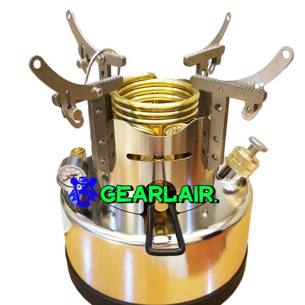 Voyager Rocket Stove | Integrated Alcohol Vaporizing Stove with Pressure Gauge for Outdoor Camping & Cooking image 1