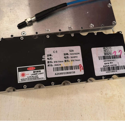 Raycus 1000W 915nm Fiber-Coupled Laser Pump Source 56V 32A SMA905 Armored Fiber Water-Cooled Plate Metal Laser Head 2mm