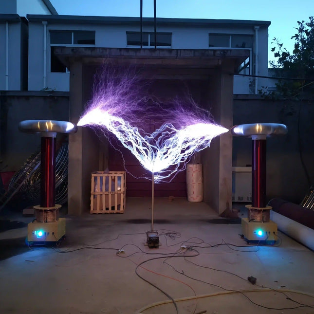 DRSSTC (Dual Resonant Solid State Tesla Coil) - 1.7m Tower, 1-Meter Arc, High-End Professional Configuration image 1