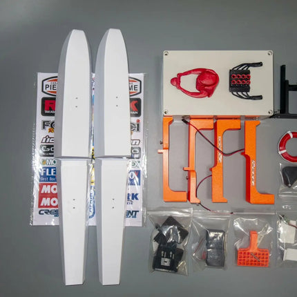 Upgraded 3D-Printed RC Rescue Catamaran with Front LED Lights | Modular, 48cm, High-Buoyancy & FPV-Ready image 5