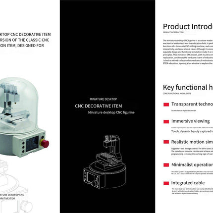 Miniature 3-Axis CNC Machine Model - Functional Desktop Sculpture & Educational Demonstrator image 4
