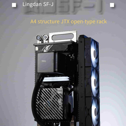 All-aluminum CNC open-frame ITX motherboard case - FutureMach Future Mach image 1