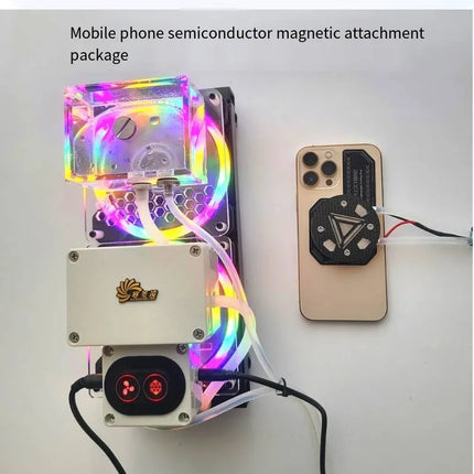 Quad-Fan Semiconductor Water Cooling System - Ultimate Magnetic Cooling for Mobile Gaming image 4