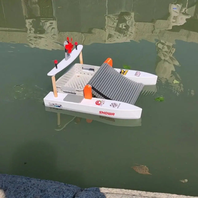 Remote Control Aquatic Trash Collector Boat | Science Project & River Cleanup Drone with Conveyor Belt image 0