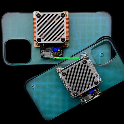 Cyberpunk DIY Semiconductor Cooling Phone Case, Peltier Fast Cooling Game Radiator, Non Water Cooling Phone Cooler for PUBG Gaming