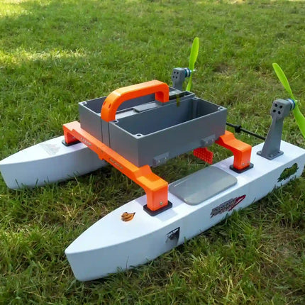 Original Twin-Hull Air-Propelled Bait & Rescue Boat | 60cm Remote-Controlled Fishing Drone with GPS Compatibility image 5