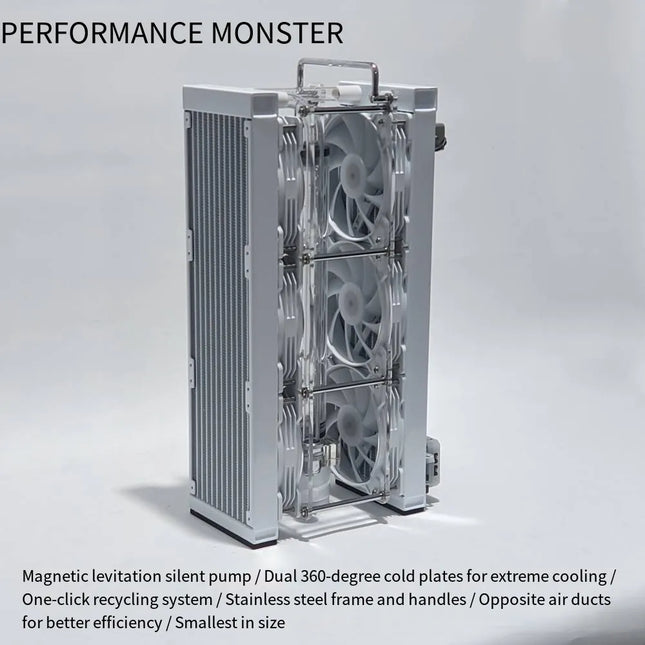 Geek Liquid Cooling System- Magnetic Levitation Silent Pump & Dual Radiator Cooling Solution image 0