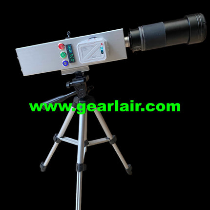 Laser Cannon Pump 300W All-Aluminum Shell Custom Heat Sink Cooling Adjustable 15-25cm Lens 30m Range High-Temp Protection