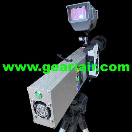 Laser Cannon Pump 300W All-Aluminum Shell Custom Heat Sink Cooling Adjustable 15-25cm Lens 30m Range High-Temp Protection