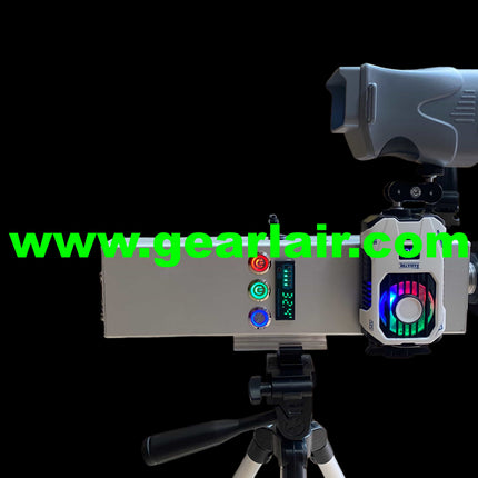 Laser Cannon Pump 300W All-Aluminum Shell Custom Heat Sink Cooling Adjustable 15-25cm Lens 30m Range High-Temp Protection