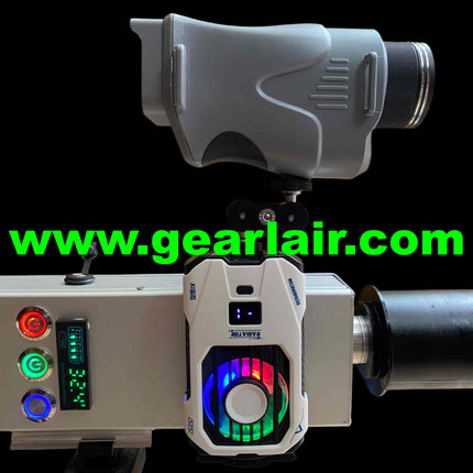 Laser Cannon Pump 300W All-Aluminum Shell Custom Heat Sink Cooling Adjustable 15-25cm Lens 30m Range High-Temp Protection