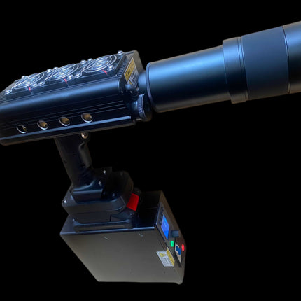 500W Laser Pump Source – 1000W Electrical Input | 3× Samsung 50S with Smart BMS | 50x Remote Control Zoom Lens | Green Coaxial Aiming | Adjustable Step-Down Module | 1-Month Warranty