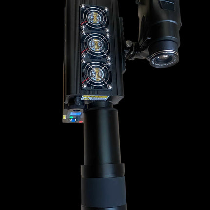 500W Laser Pump Source – 1000W Electrical Input | 3× Samsung 50S with Smart BMS | 50x Remote Control Zoom Lens | Green Coaxial Aiming | Adjustable Step-Down Module | 1-Month Warranty