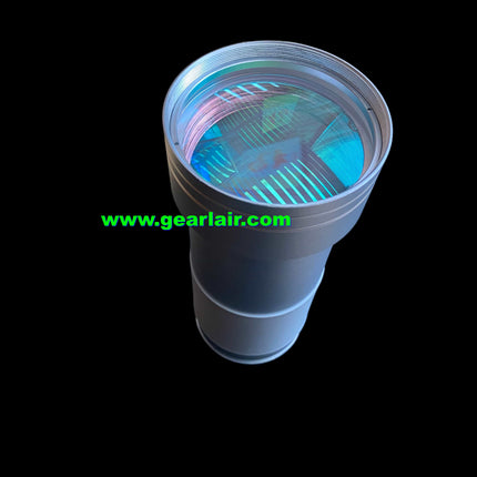 Double-sided nano-gold-coated pumping source, 100-meter collimating lens, focusing mirror, beam expanding mirror, high-temperature resistant quartz lens