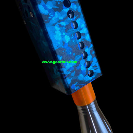 Collector-Grade Handheld 20W Blue Laser Engraving Module 450nm | Camouflage Blue Anodized Aluminum, 5X Expander, Built-in 21700 Battery Pack, Extreme Heat Dissipation
