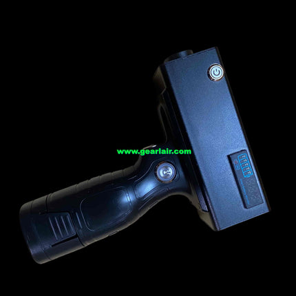 BOWK-I-130W laser pointer with black aluminum casing, built-in temperature protection fan for heat dissipation, removable battery, 50x zoom lens, Samsung 30Q battery