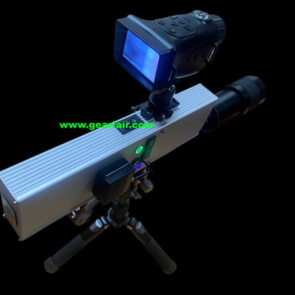 Laser Cannon Pump 300W All-Aluminum Shell Custom Heat Sink Cooling Adjustable 15-25cm Lens 30m Range High-Temp Protection