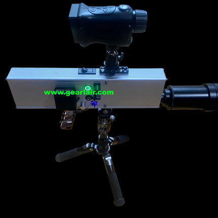 Laser Cannon Pump 300W All-Aluminum Shell Custom Heat Sink Cooling Adjustable 15-25cm Lens 30m Range High-Temp Protection