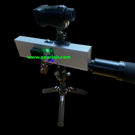 Laser Cannon Pump 300W All-Aluminum Shell Custom Heat Sink Cooling Adjustable 15-25cm Lens 30m Range High-Temp Protection