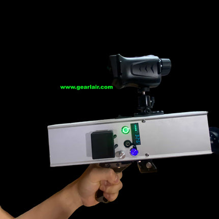 Laser Cannon Pump 300W All-Aluminum Shell Custom Heat Sink Cooling Adjustable 15-25cm Lens 30m Range High-Temp Protection