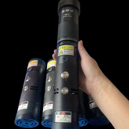 120W Output Handheld Focusable Laser Torch | 50X Zoom Lens 21700 Battery Alloy Cooling Laser Igniter