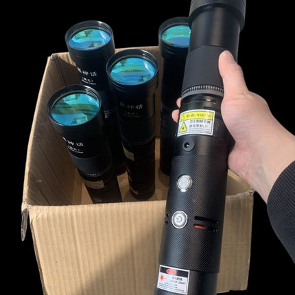 120W Output Handheld Focusable Laser Torch | 50X Zoom Lens 21700 Battery Alloy Cooling Laser Igniter