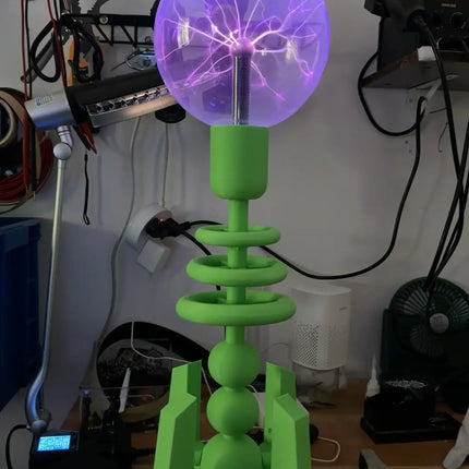 Plasma Ball Lightning Lamp - Green Base with Ion and Lightning Effects, 20 cm Sphere image 8
