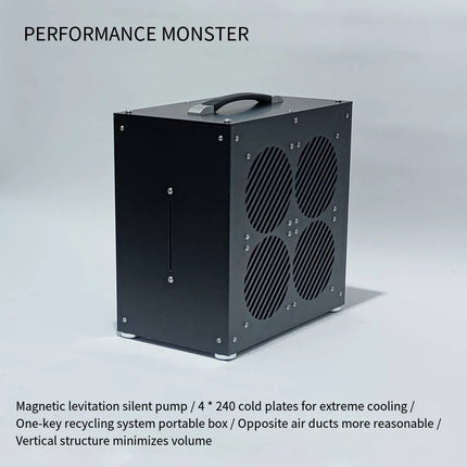 Geek Liquid Cooling Pro - Magnetic Levitation Silent Cooling System with Portable Case  Product Overview - 4 * 240 industrial-grade portable case image