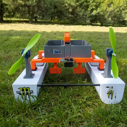 Original Twin-Hull Air-Propelled Bait & Rescue Boat | 60cm Remote-Controlled Fishing Drone with GPS Compatibility image 3