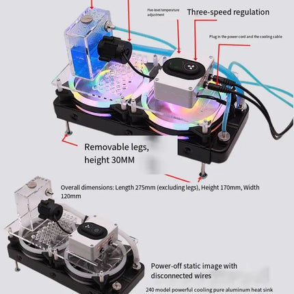Glacier Water Cooling System - Ultra-Light Magnetic Cooling for Tablets & Phones image 3