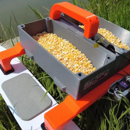Original Twin-Hull Air-Propelled Bait & Rescue Boat | 60cm Remote-Controlled Fishing Drone with GPS Compatibility image 0