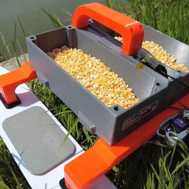 Original Twin-Hull Air-Propelled Bait & Rescue Boat | 60cm Remote-Controlled Fishing Drone with GPS Compatibility image 0