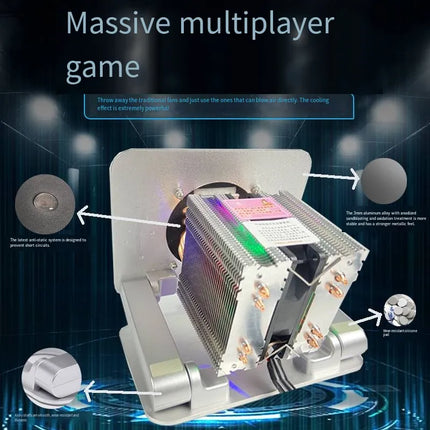 Red Apple Esports-Grade Semiconductor Cooling Stand - Universal Tablet Cooling System with RGB & Adjustable Design image 5