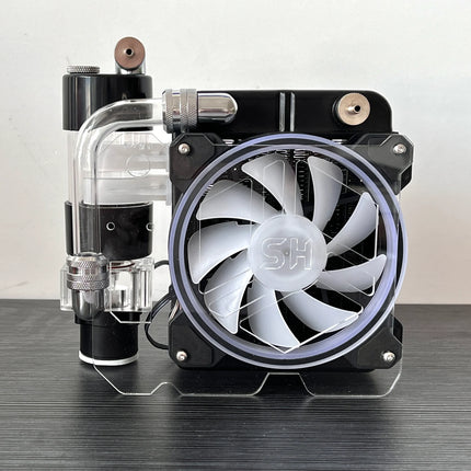 SH FrostCool VIVID - Modular Semiconductor Water Cooling System with Magnetic Phone Attachment & Dual Fan Design - A single machine - users of laptops without gear adjustment switches, 24w voltage regulating power supply image