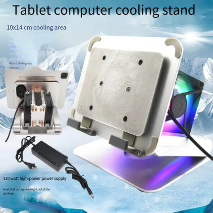 All-in-One Water Cooling Bracket for Tablets - Dual Fan Semiconductor Cooling System for 7-12.9 inch iPads & Android Tablets image 4
