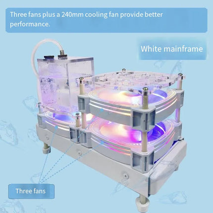 Red Apple Water Cooling 3rd Gen - White Edition Semiconductor Cooling System with Magnetic Phone/Tablet Attachment image 4