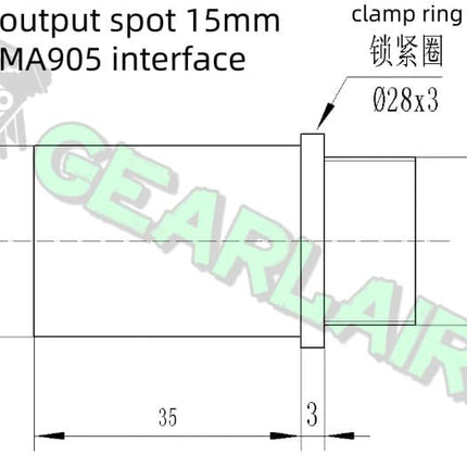 SMA905 interface, D80 interface, optical collimating mirror, beam expanding mirror, adjustable divergence angle image 8